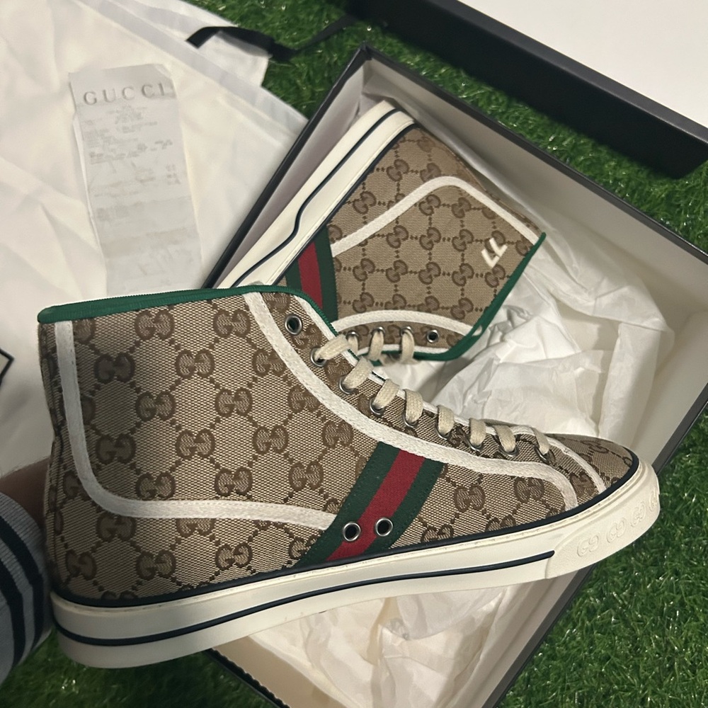 Gucci Tennis 1977 GG Canvas Sneakers Size 11/ Eu 45 | OG All + Receipt - Picture 7 of 8